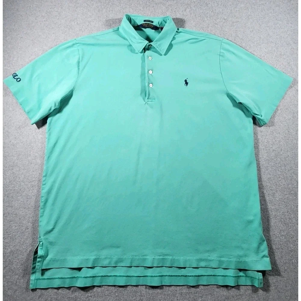 Ralph Lauren Polo Golf Men's Shirt, Size 2XL, Green, Short Sleeve, Logo, XXL